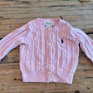 Ralph Lauren Light Pink Cable Knit Sweater